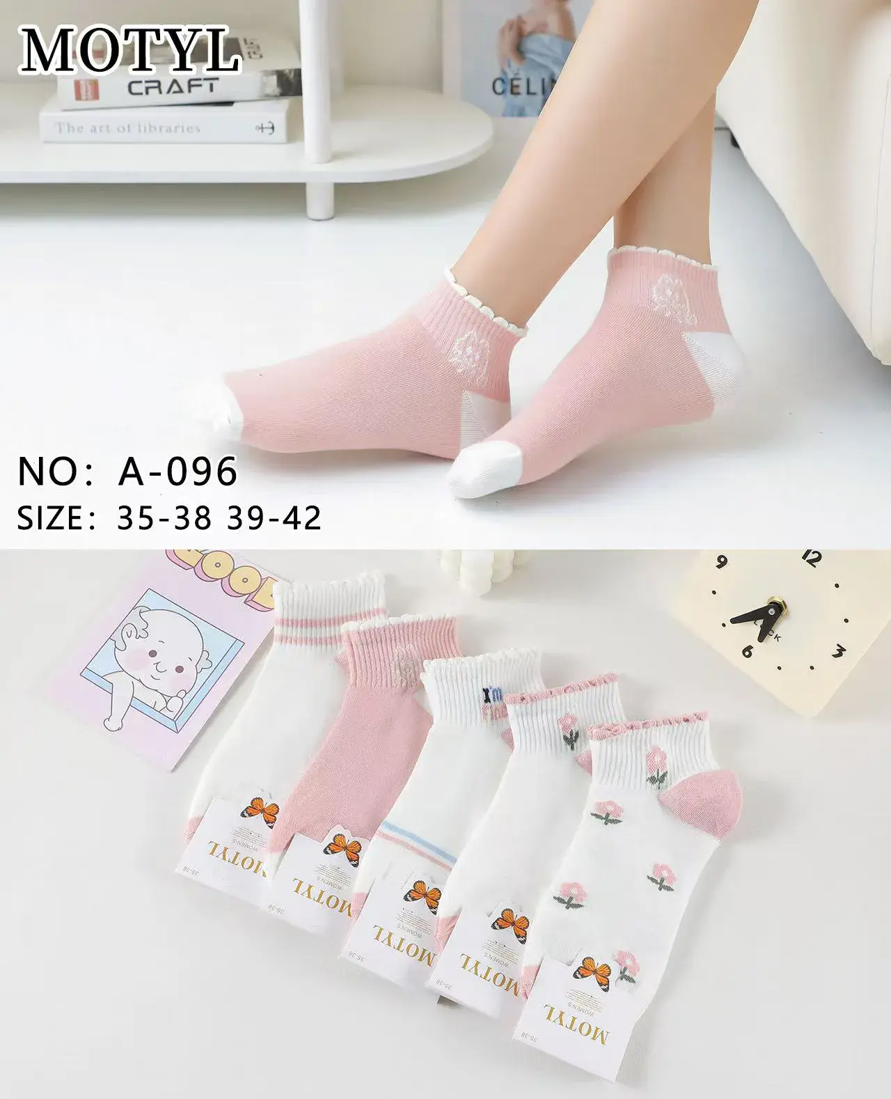 Skarpetki damskie Motyl Craft No. A-096 roz. 35-38/39-42
