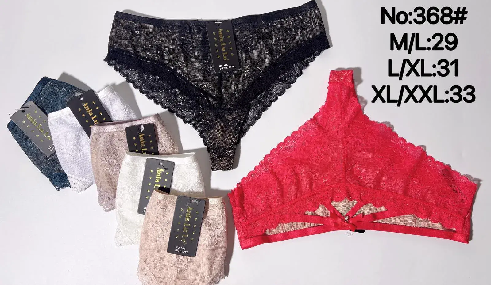 Majtki damskie koronkowe M/L 29, L/XL 31, XL/XXL 33 No.368