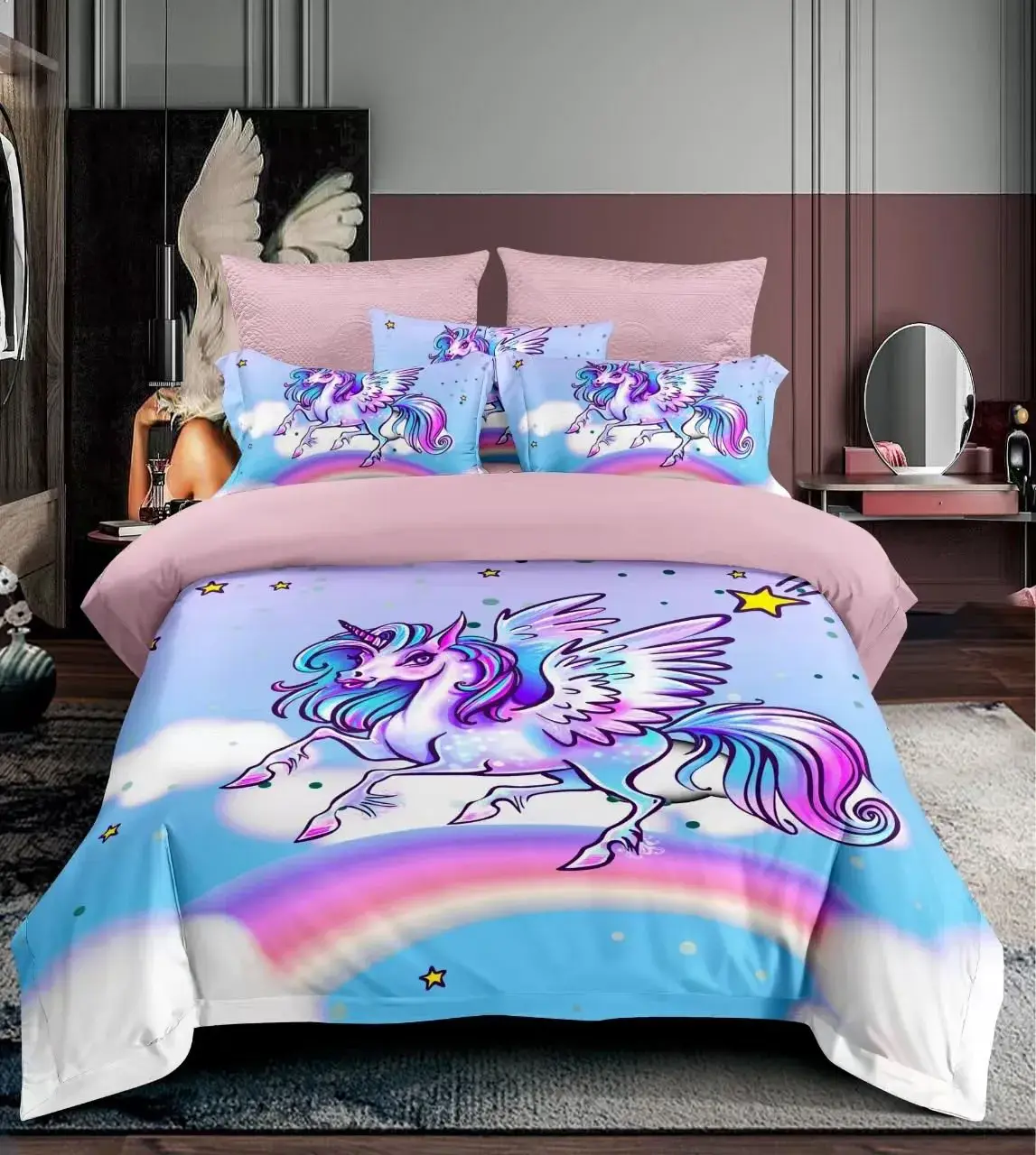 Komplet Pościeli 3CZ 160/200 Stan Faktyczny Unicorn