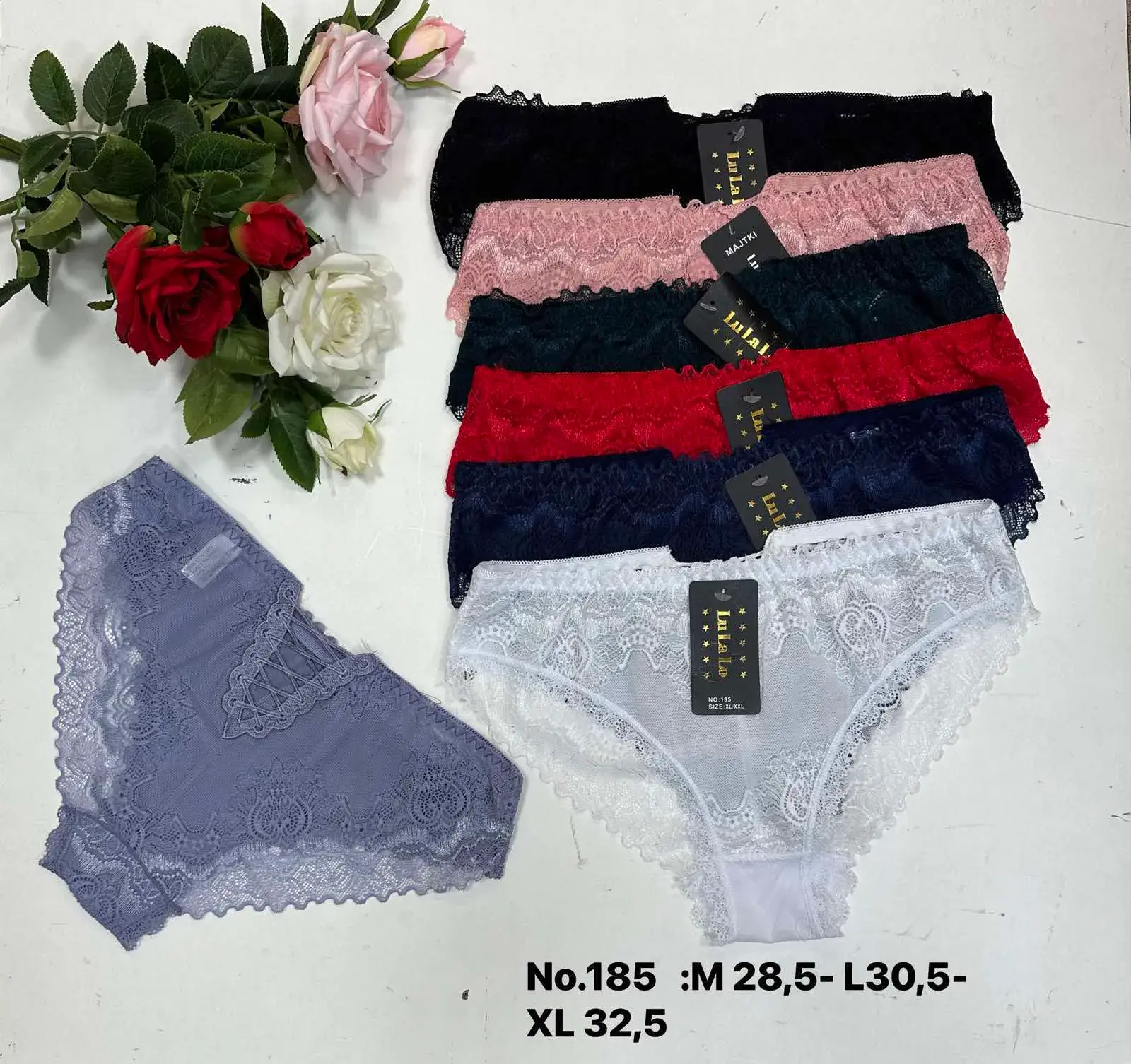 Majtki damskie koronkowe No.185 S-XXL 24 szt/opak.