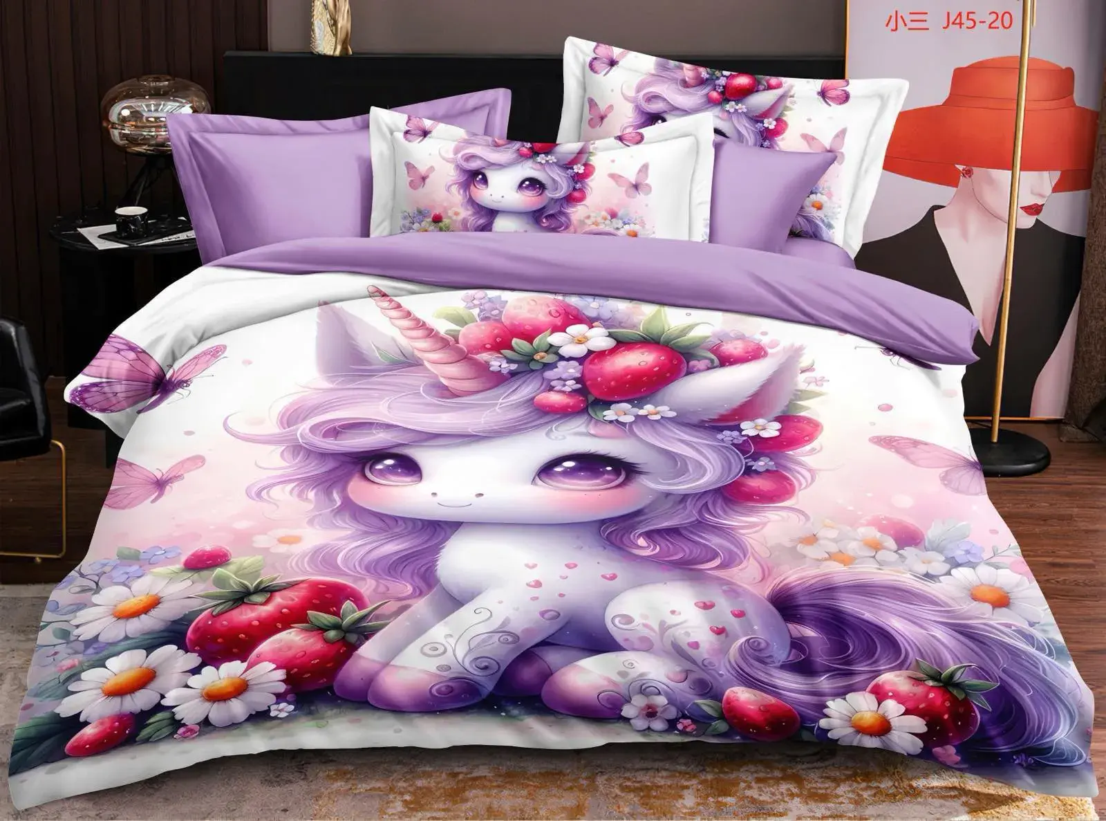 Komplet Pościeli 3el. Unicorn 160/200 Stan Faktyczny
