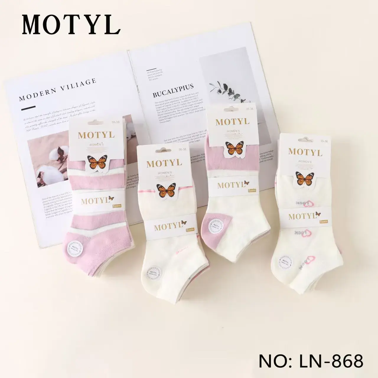 Skarpetki damskie Motyl NO: LN-868