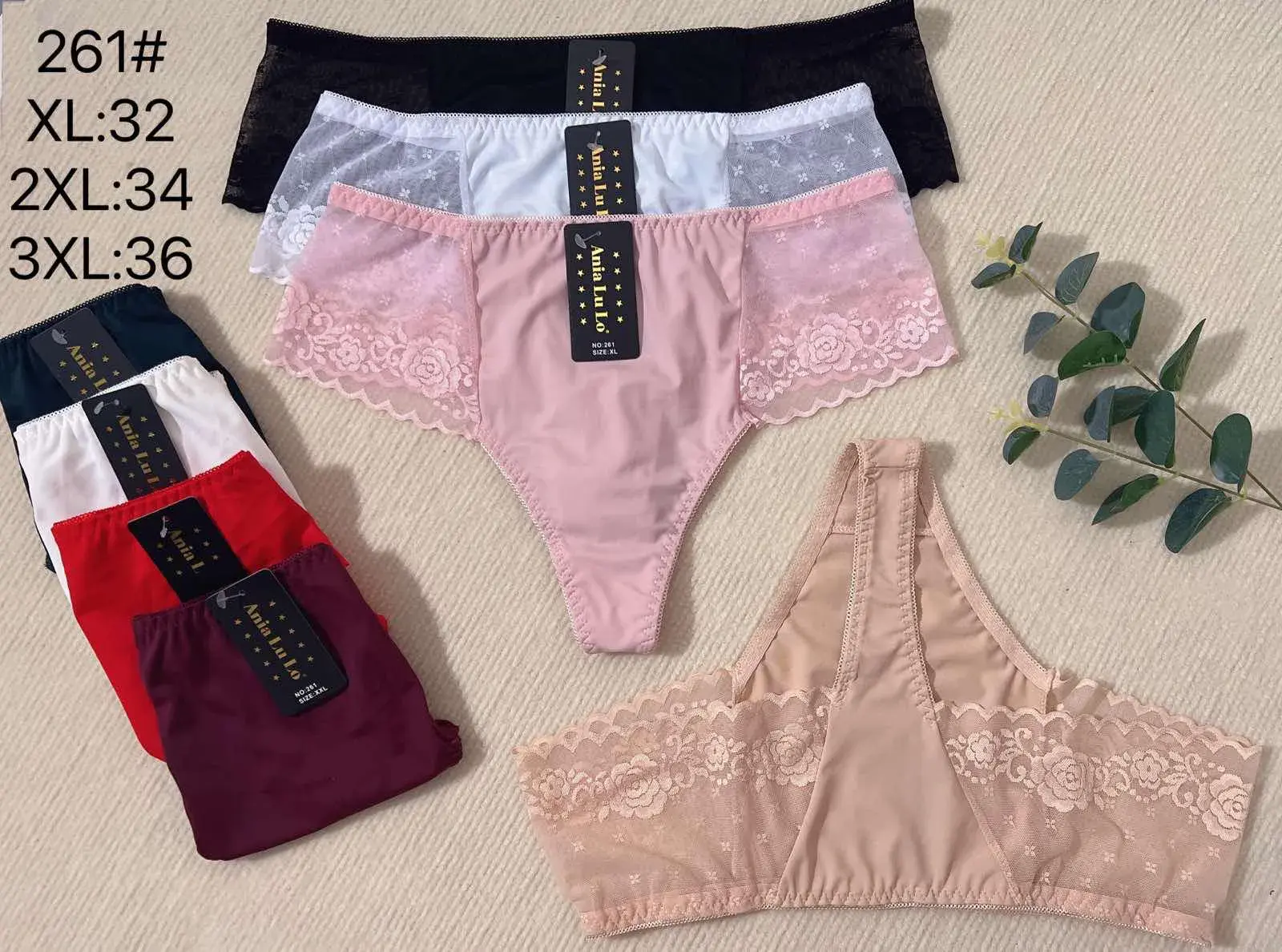 Majtki damskie XL-32, 2XL-34, 3XL-36, 261#