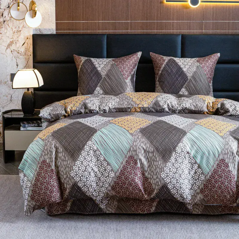 Komplet pościeli 3D satyna bawełniana 160x200 wielokolorowy