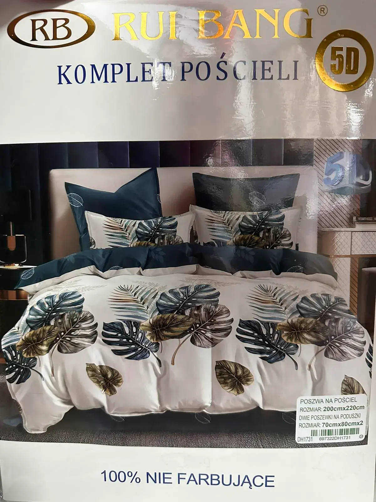 Komplet Pościeli Rui Bang 3cz 200/220 100% Niefarbowane