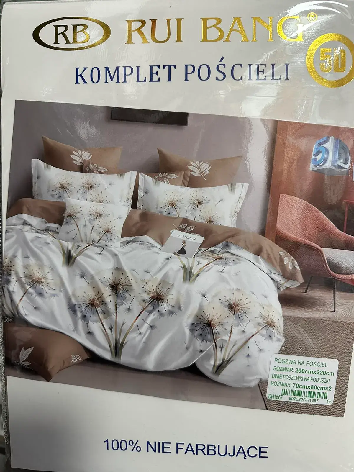 Komplet Pościeli 3CZ 200/220 RB Rui Bang
