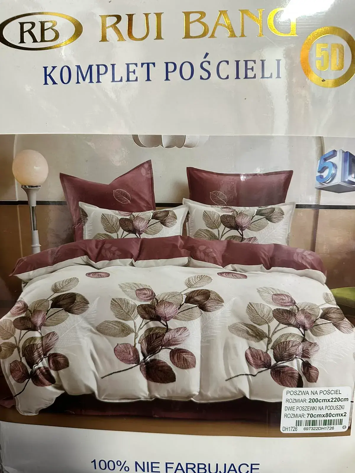 Komplet Pościeli 3cz RUIUI BANG 200/220 50D