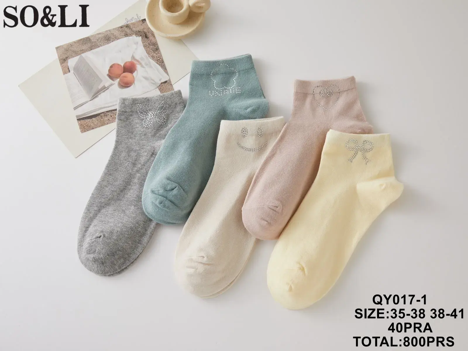 Skarpetki damskie SO&LI QY017-1 rozmiar 35-38/38-41