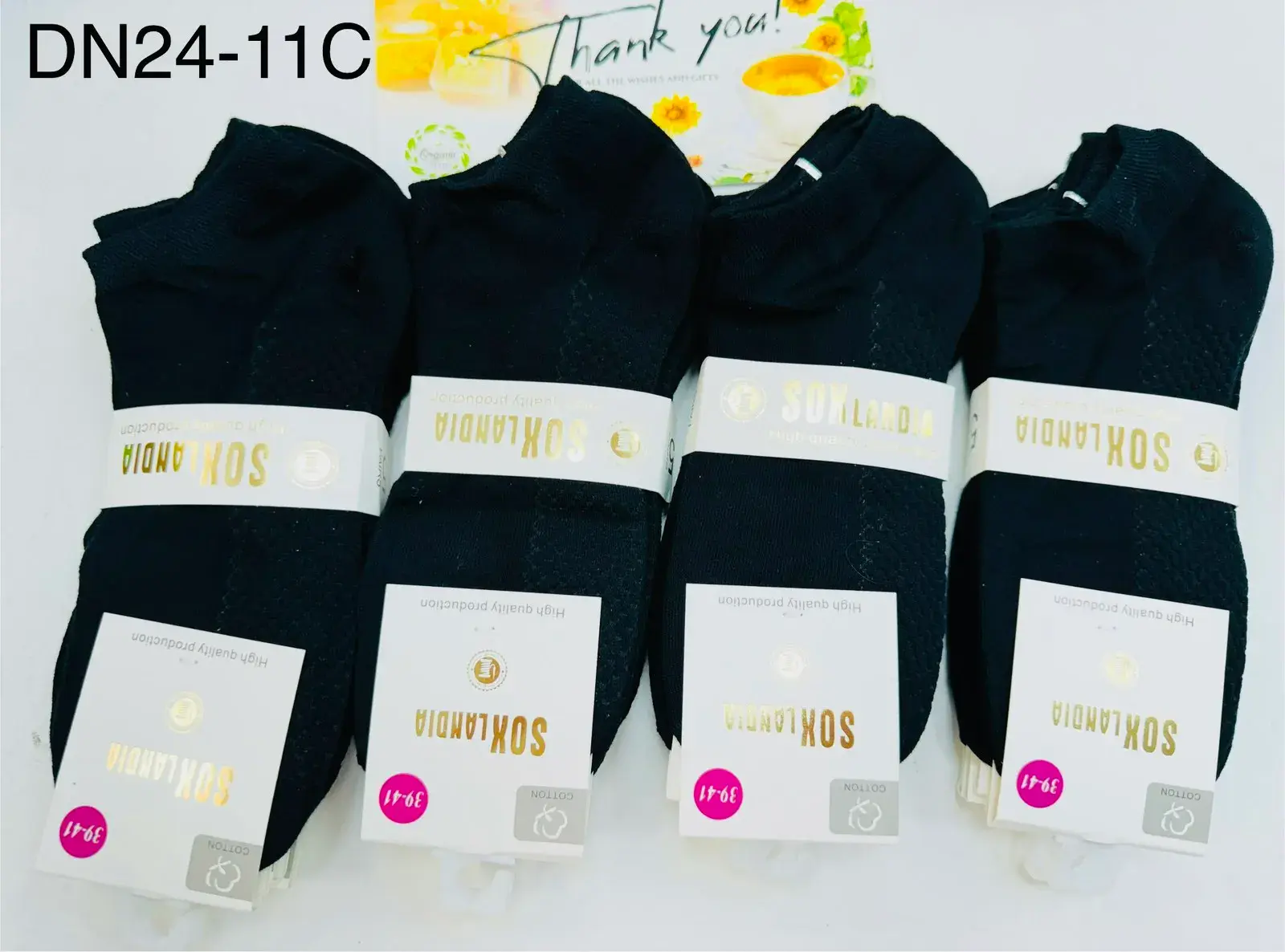 Skarpetki damskie czarne rozmiar L-XL DNF-24-11C