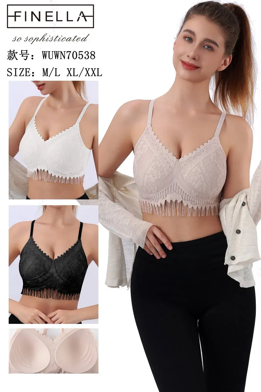 Biustonosz damski Finella koronkowy S-XXL