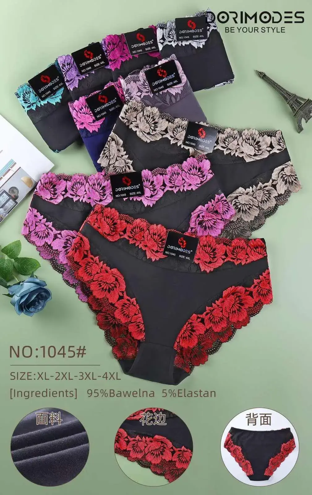 Majtki damskie Dorimodes S-XL NO:1045 6 szt.