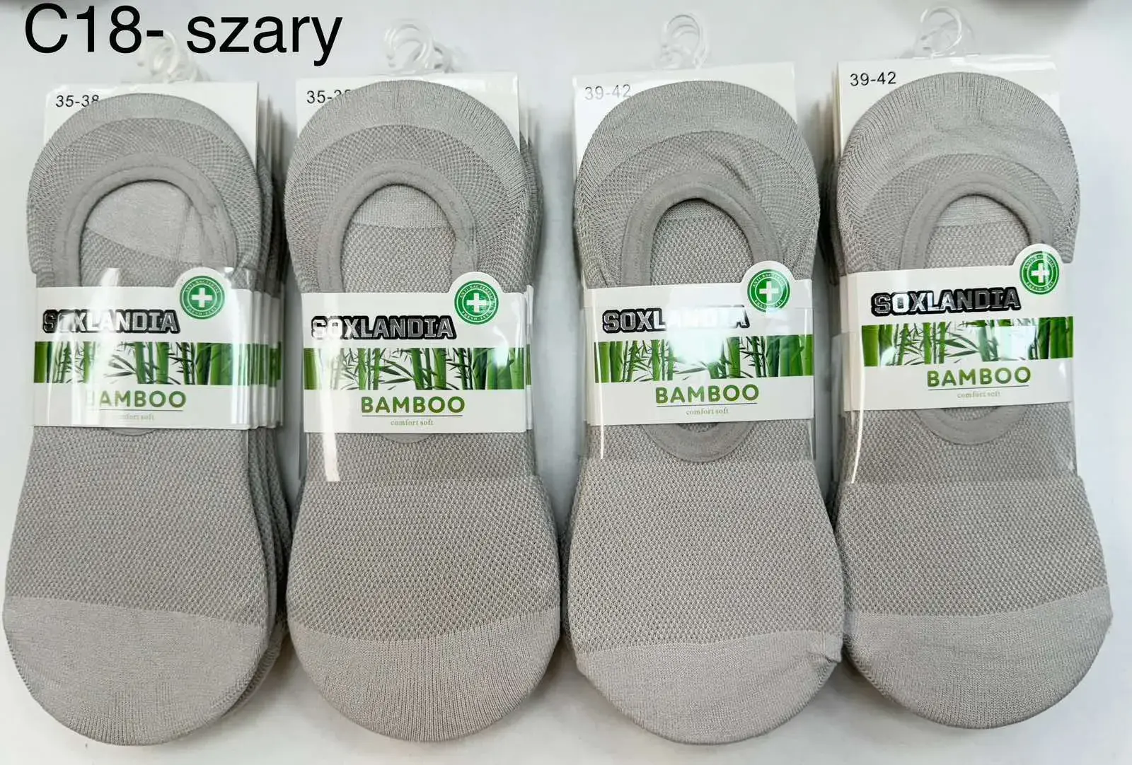 Skarpetki damskie bamboo szare C18 roz.