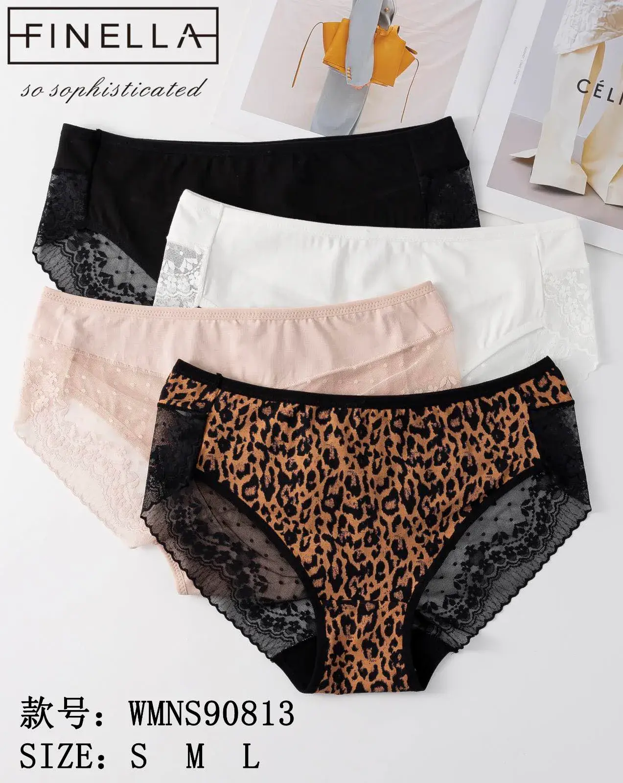 Majtki damskie Finella WMNS0813 S/M/L 4 szt.