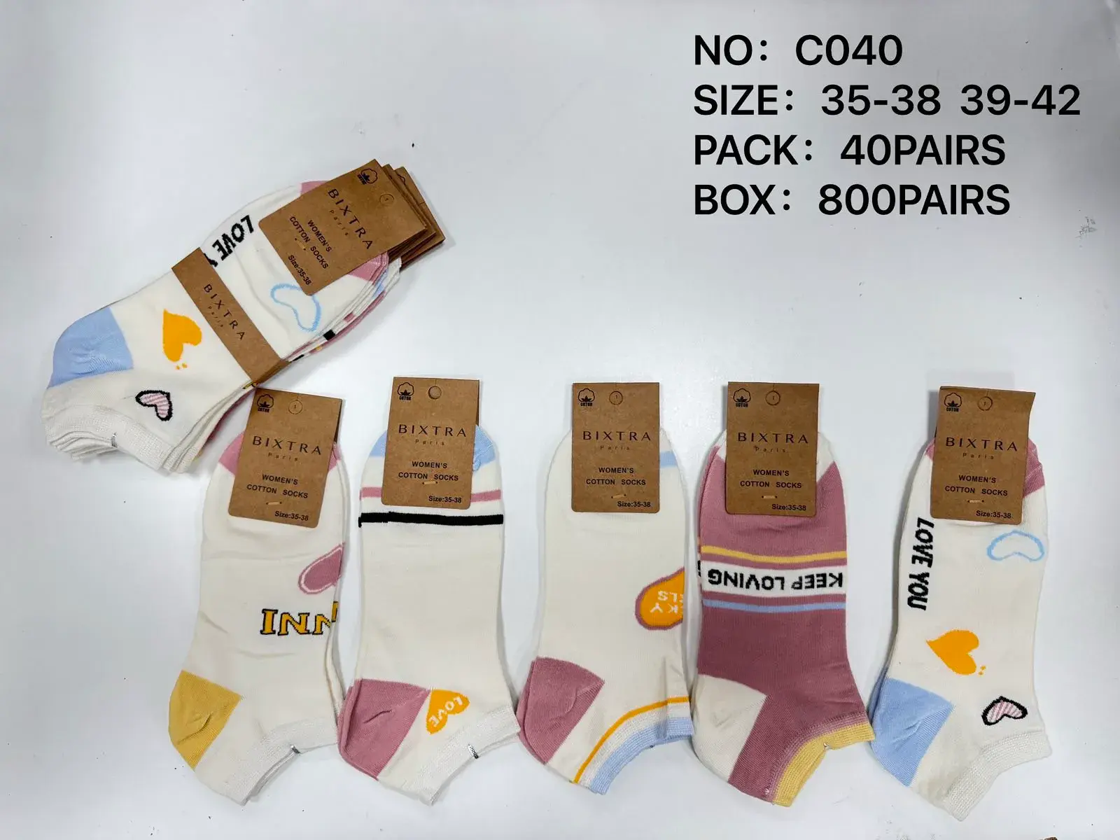 Skarpetki damskie Mintra C040 rozmiar 35-42, 40 szt