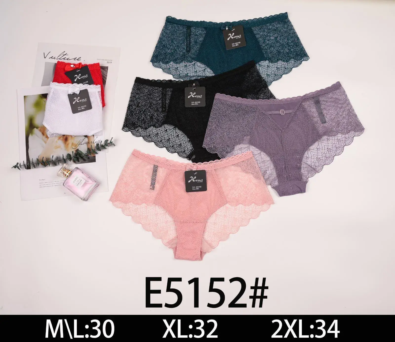 Majtki damskie koronkowe X E5152 M/L:30 XL:32 2XL:34