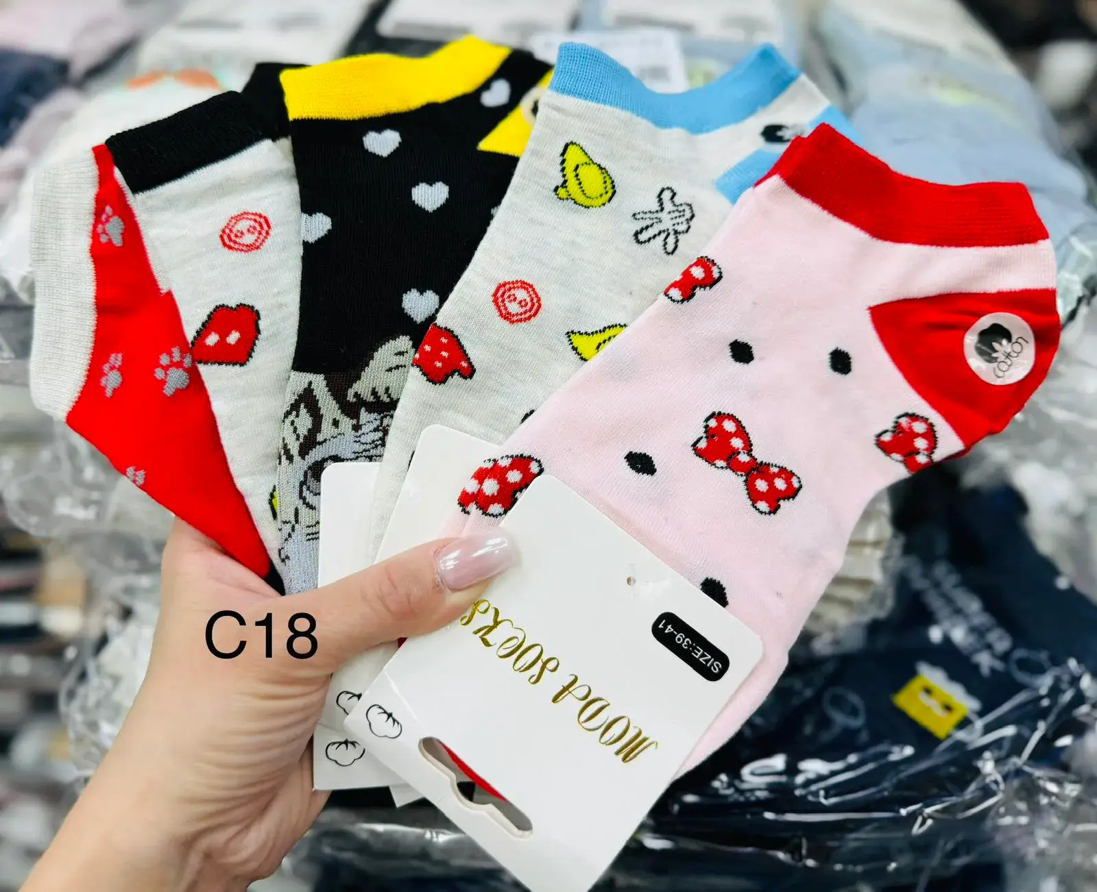 Skarpetki damskie Disney C18 wzory Mickey Minnie