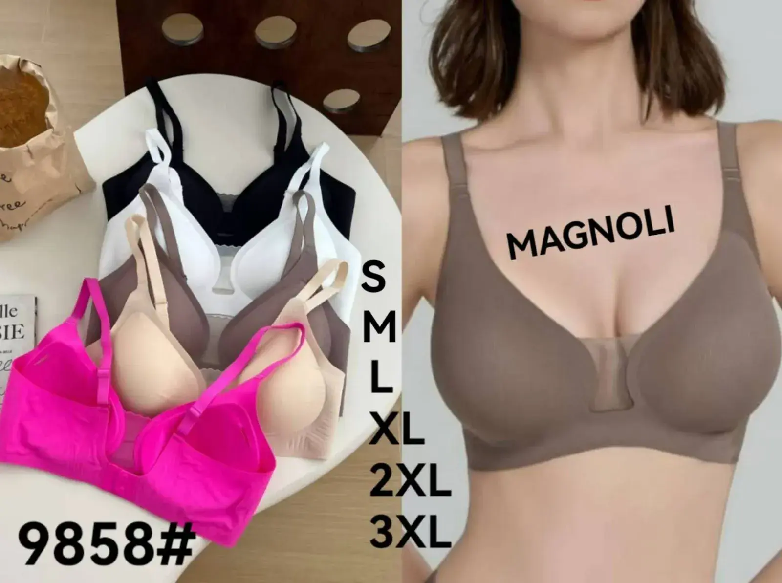 Biustonosz damski Magnoli bezszwowy S-3XL 958#