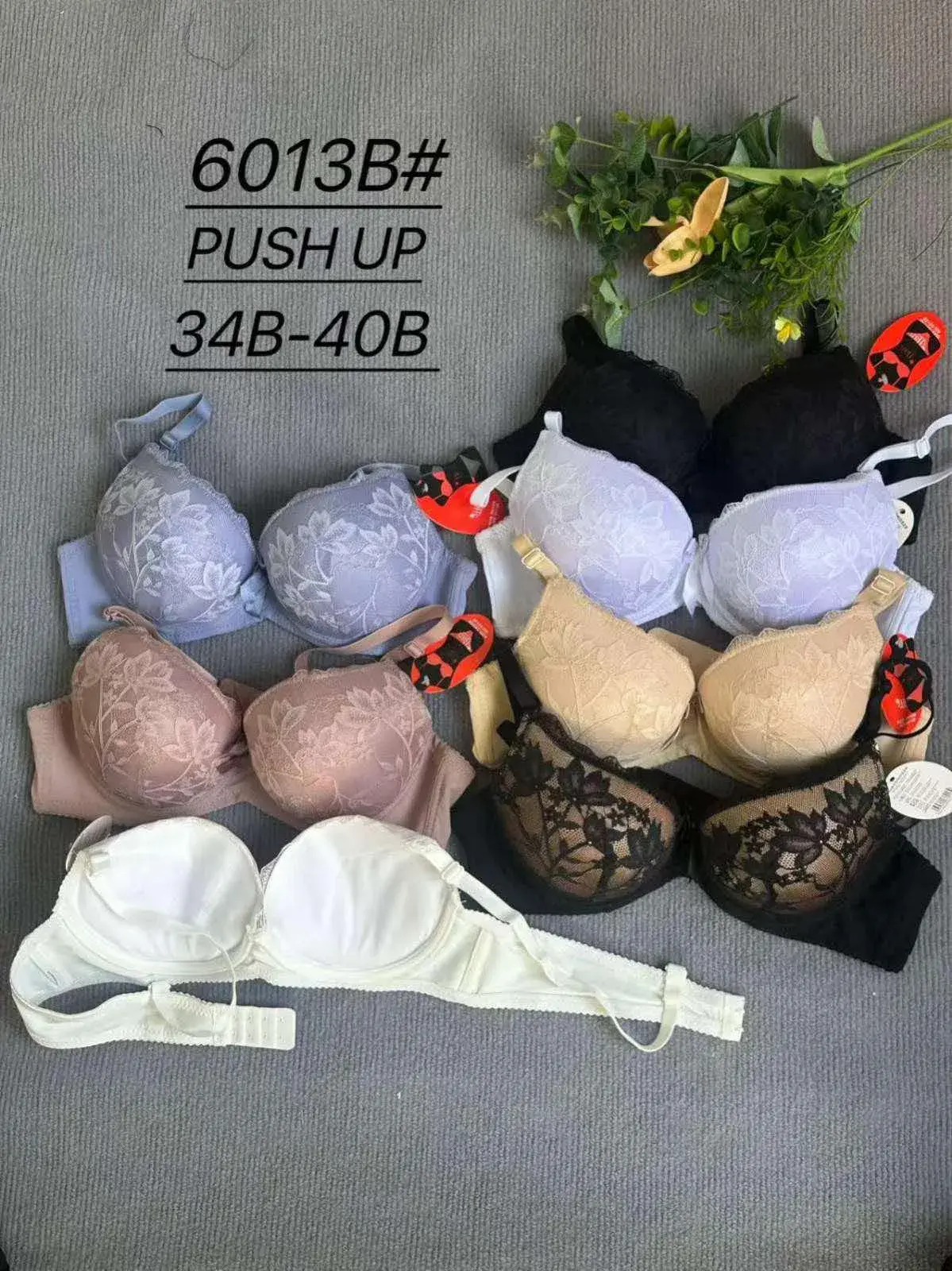 Biustonosz damski push-up 6013B# 34B-40B