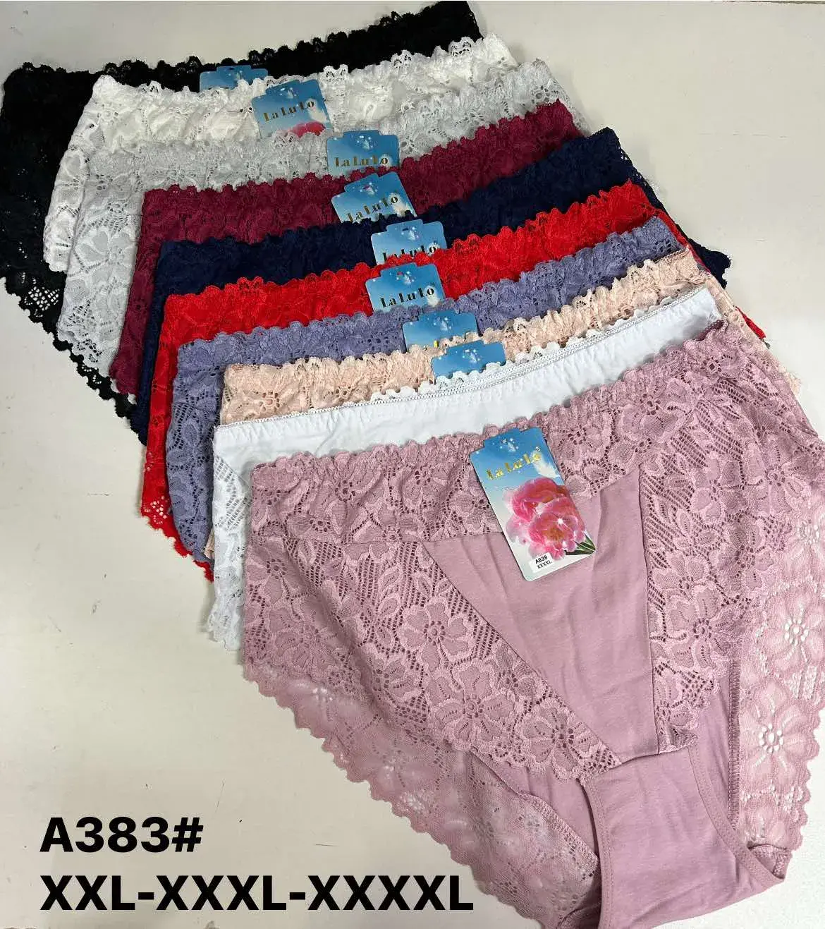 Majtki damskie koronkowe A383 XXXL-XXXXXL, 24 szt