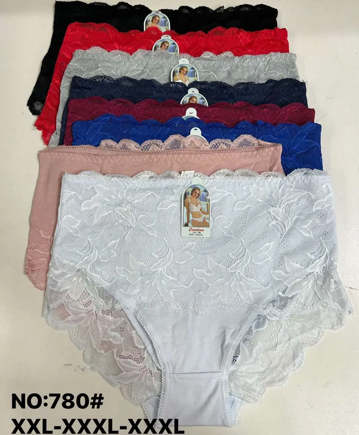 Majtki damskie koronkowe XXXL-5XL NO:780, 8 kolorów