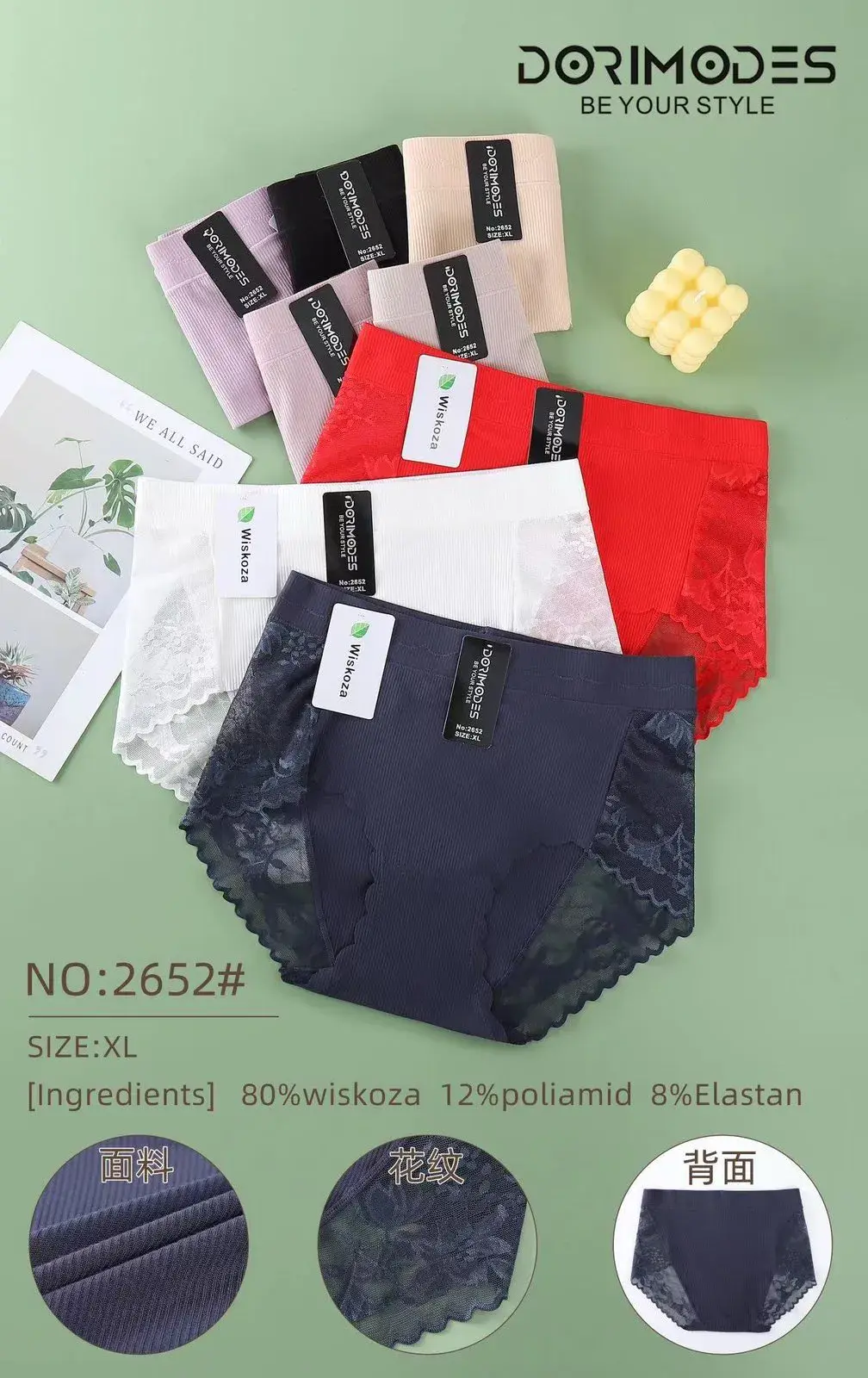 Majtki damskie koronkowe S-XL NO:2652