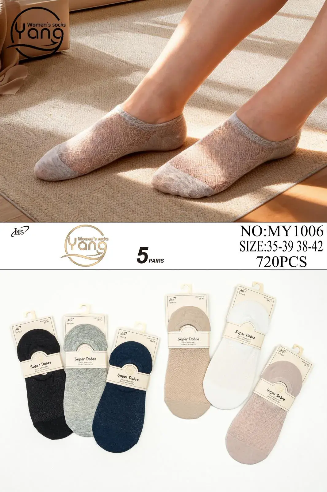 Skarpetki damskie Super Socks Yang rozmiar
