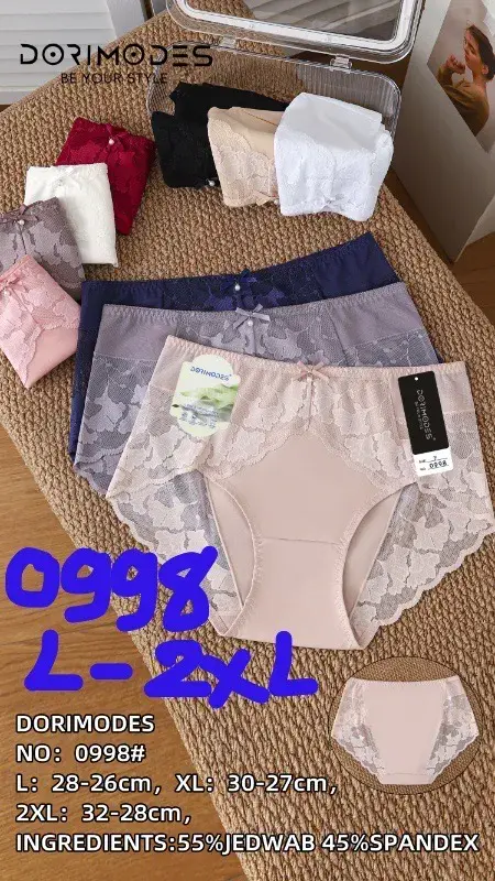 Majtki damskie L Dormimodes, 55% jedwab 45% spandex