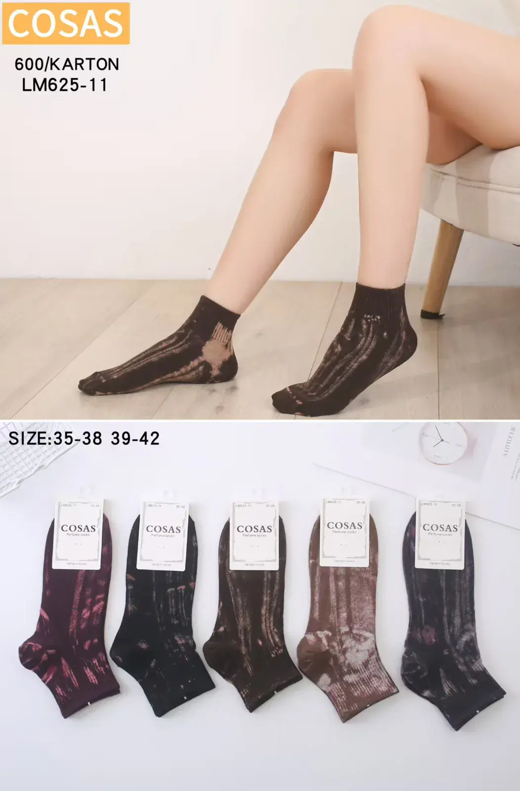 Skarpetki damskie Cosas 60% bawełna L-XL