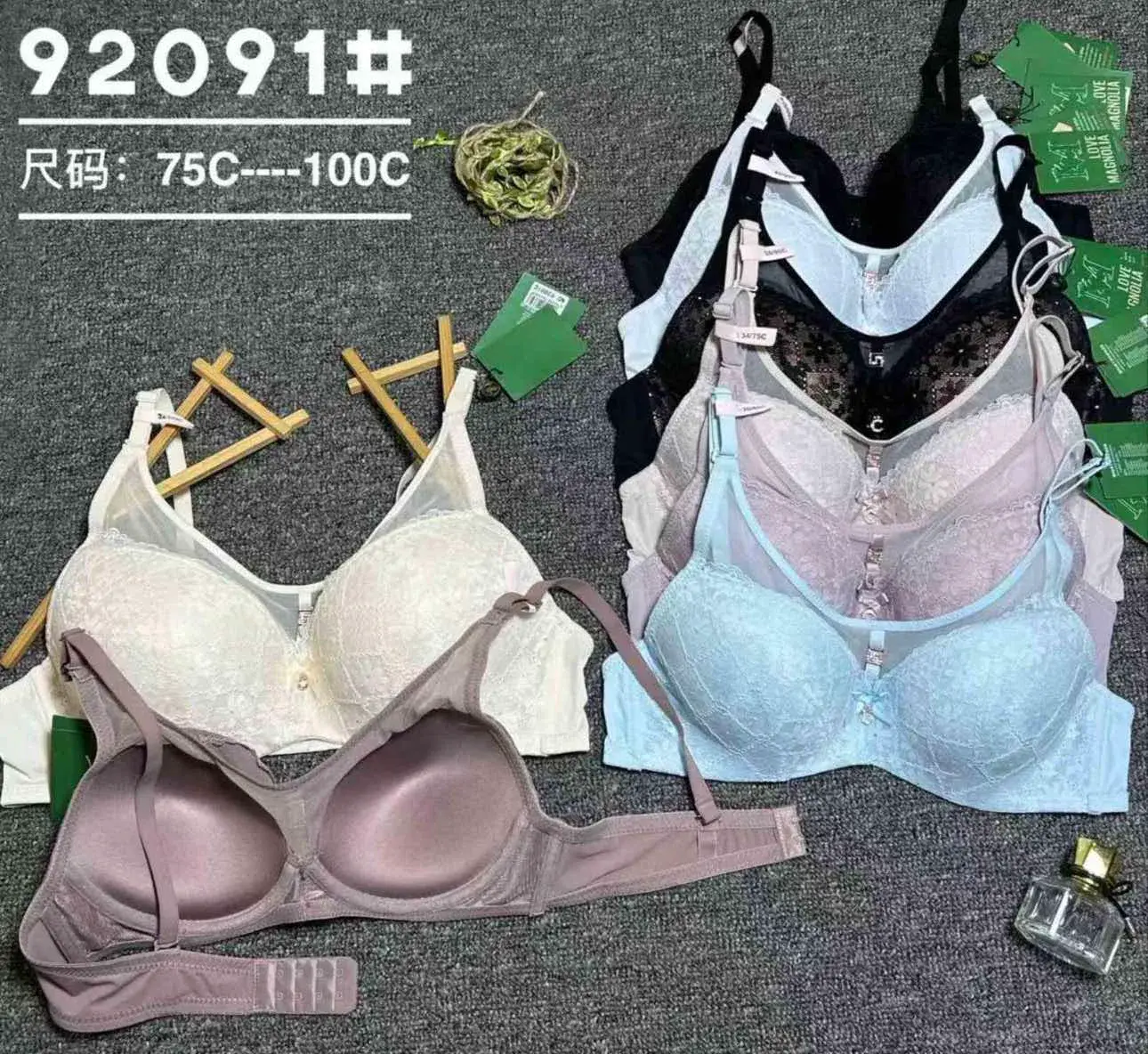 Biustonosz damski 75C-100C koronka różne kolory