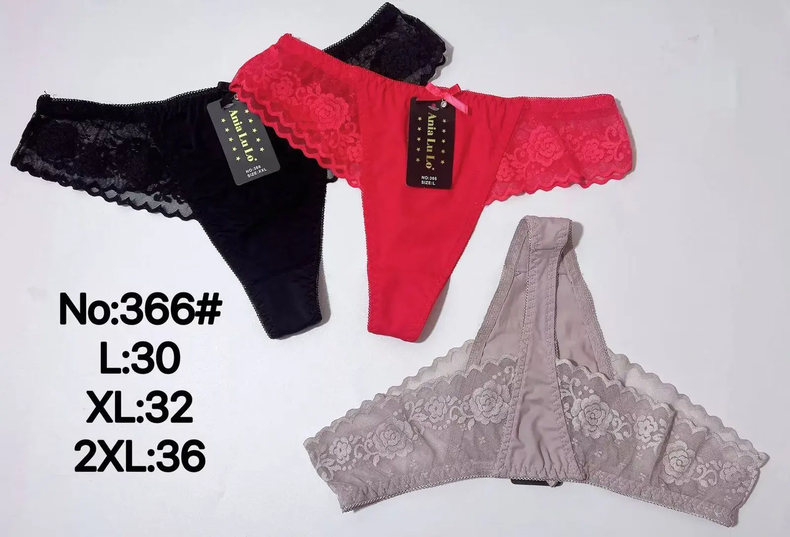 Majtki damskie stringi L-30, XL-32, XL-36 model No.366