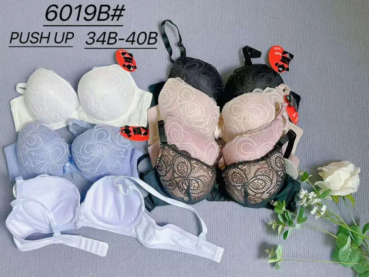 Biustonosz damski push-up 34B-40B 6019B#