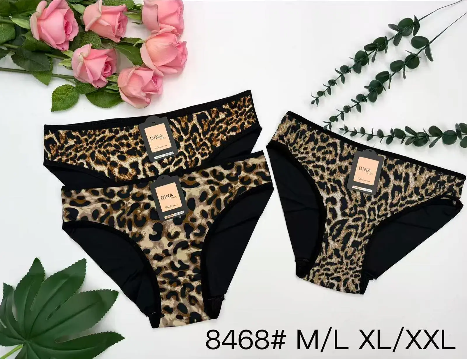 Majtki damskie leopard 8468# M/L XL/XXL