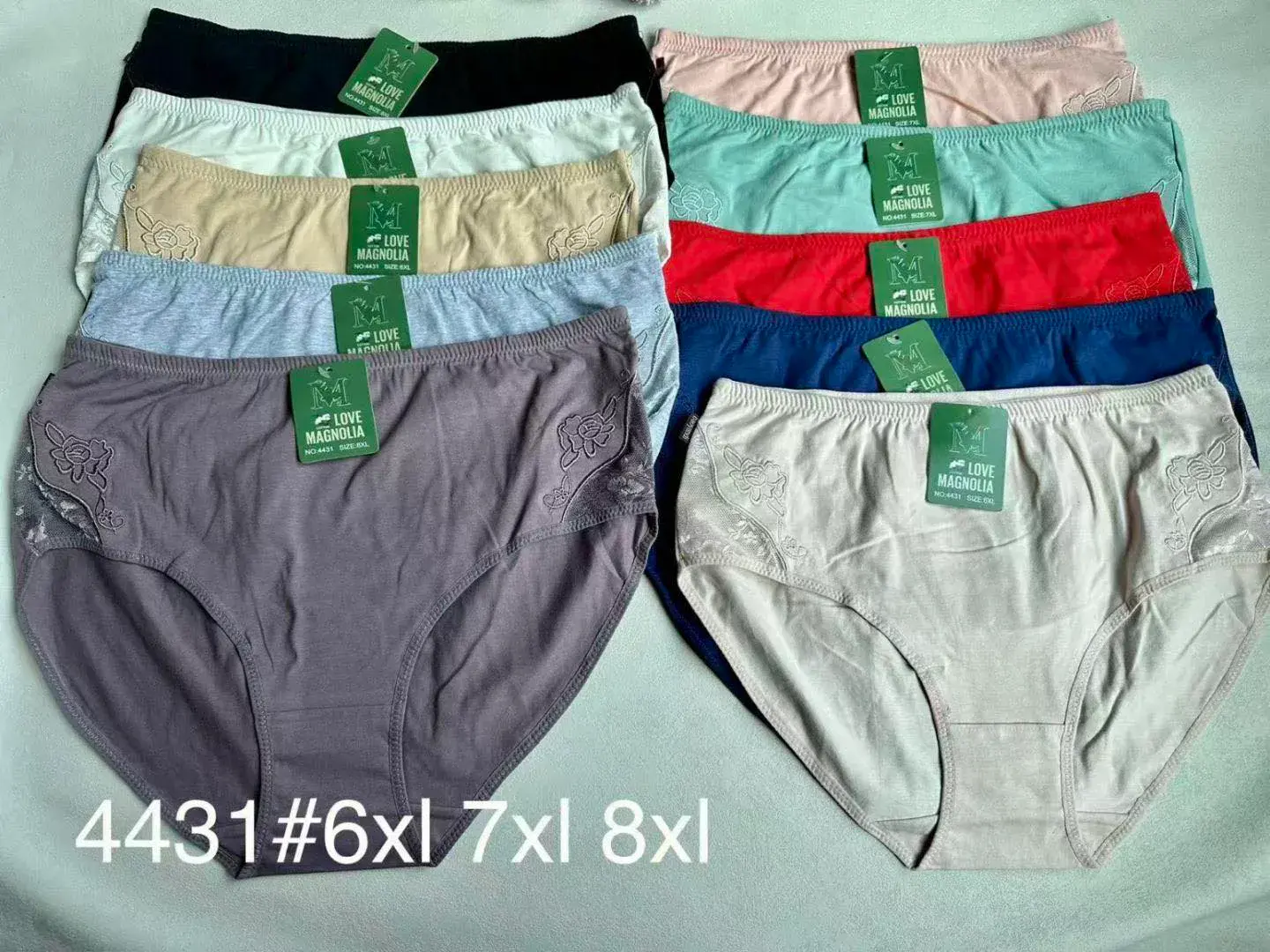 Majtki damskie bawełniane 3XL-8XL, zestaw kolorów