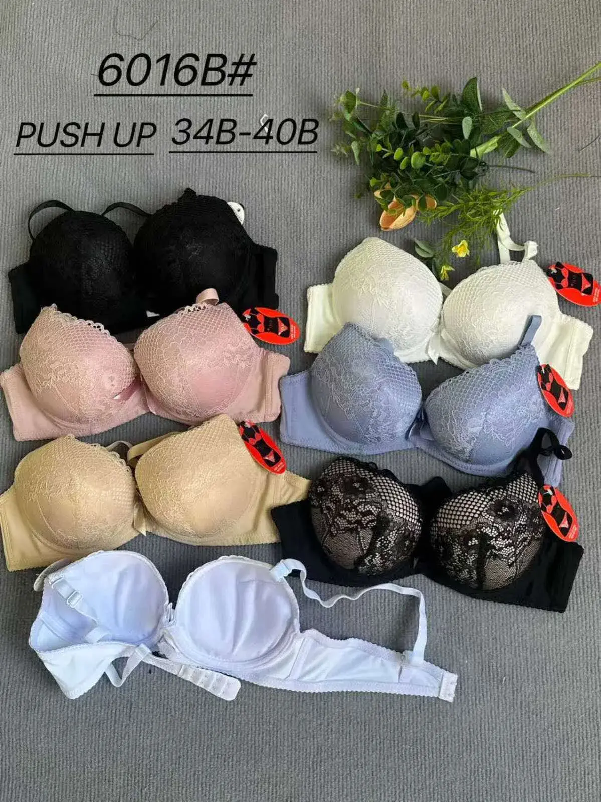Biustonosz damski push-up 34B-40B 6016B