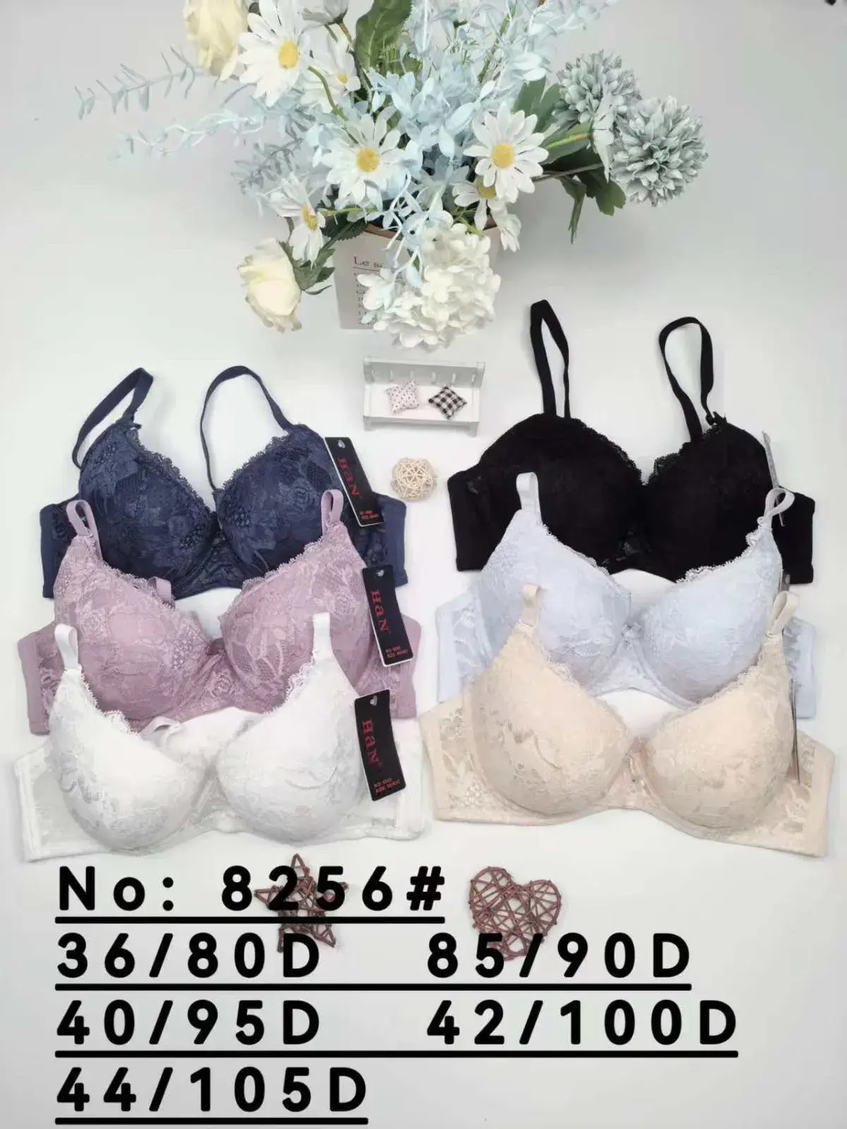 Biustonosz damski koronkowy push-up 36/80D-44/105D