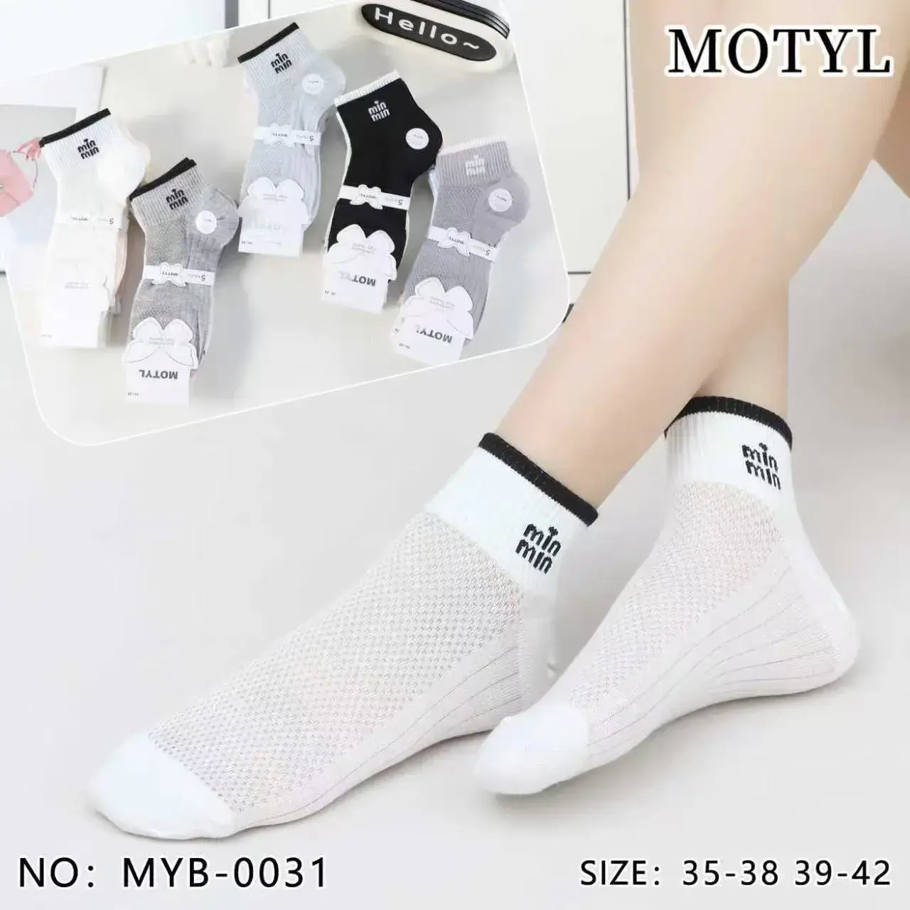 Skarpetki damskie motyle mini MYB-0031 rozmiar 35-38/39-42