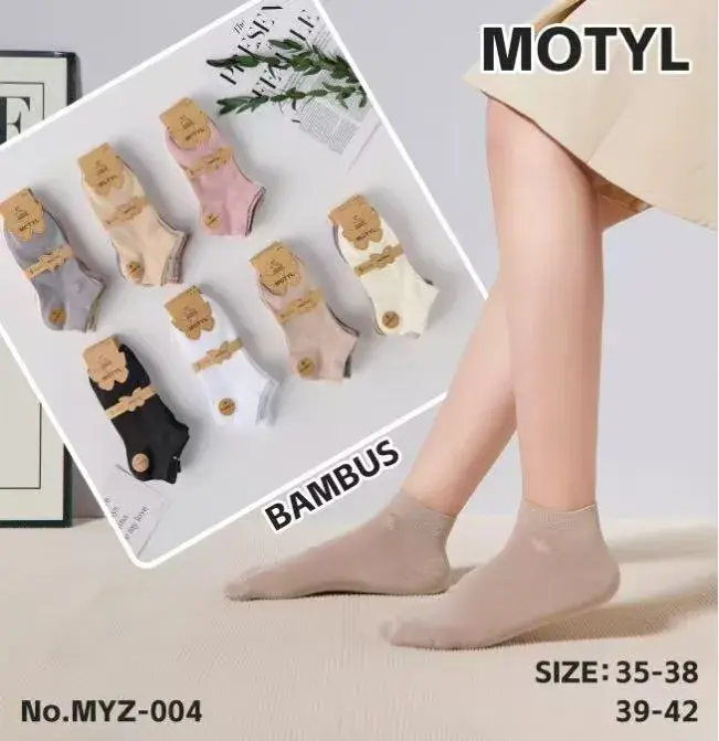 Skarpetki damskie motylki bambusowe 35-38/39-42