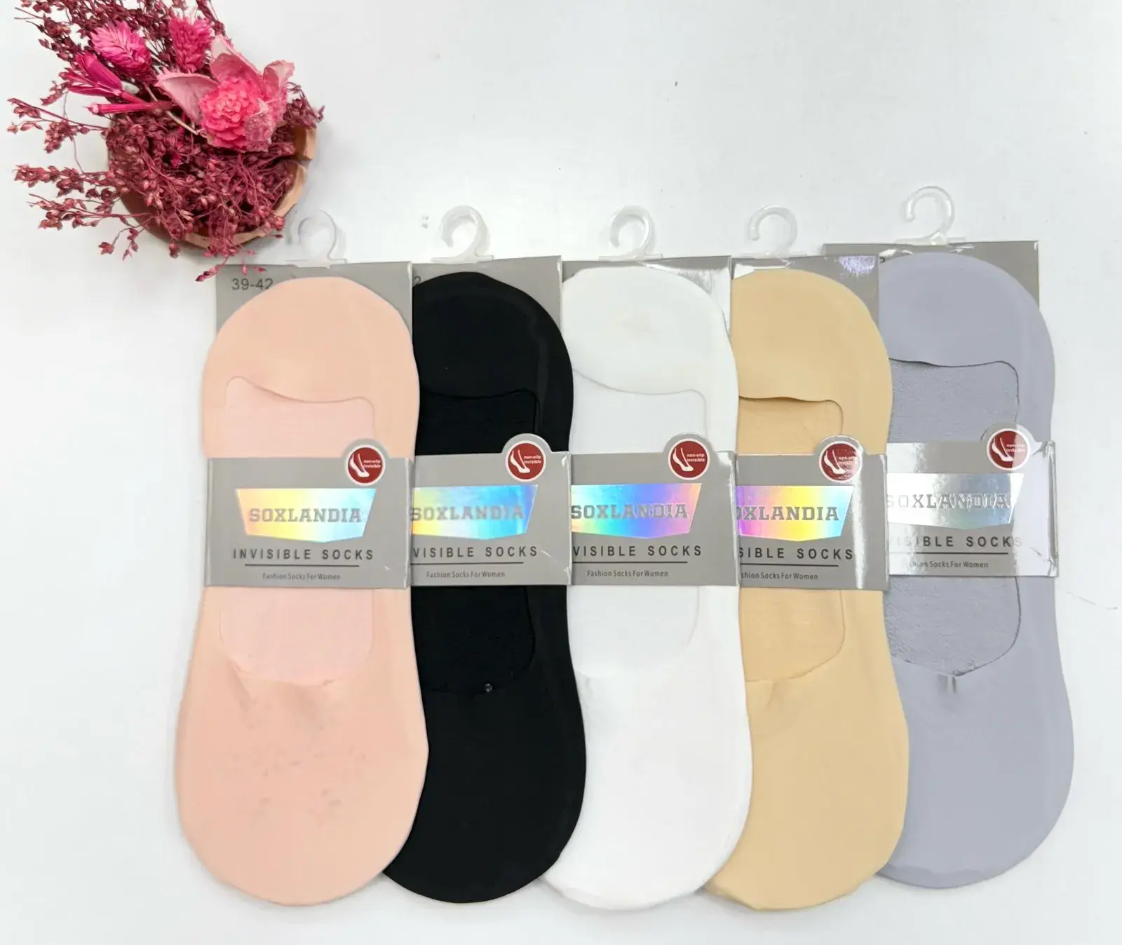 Skarpetki damskie Bolandia Invisible Socks 36-40, 5 par