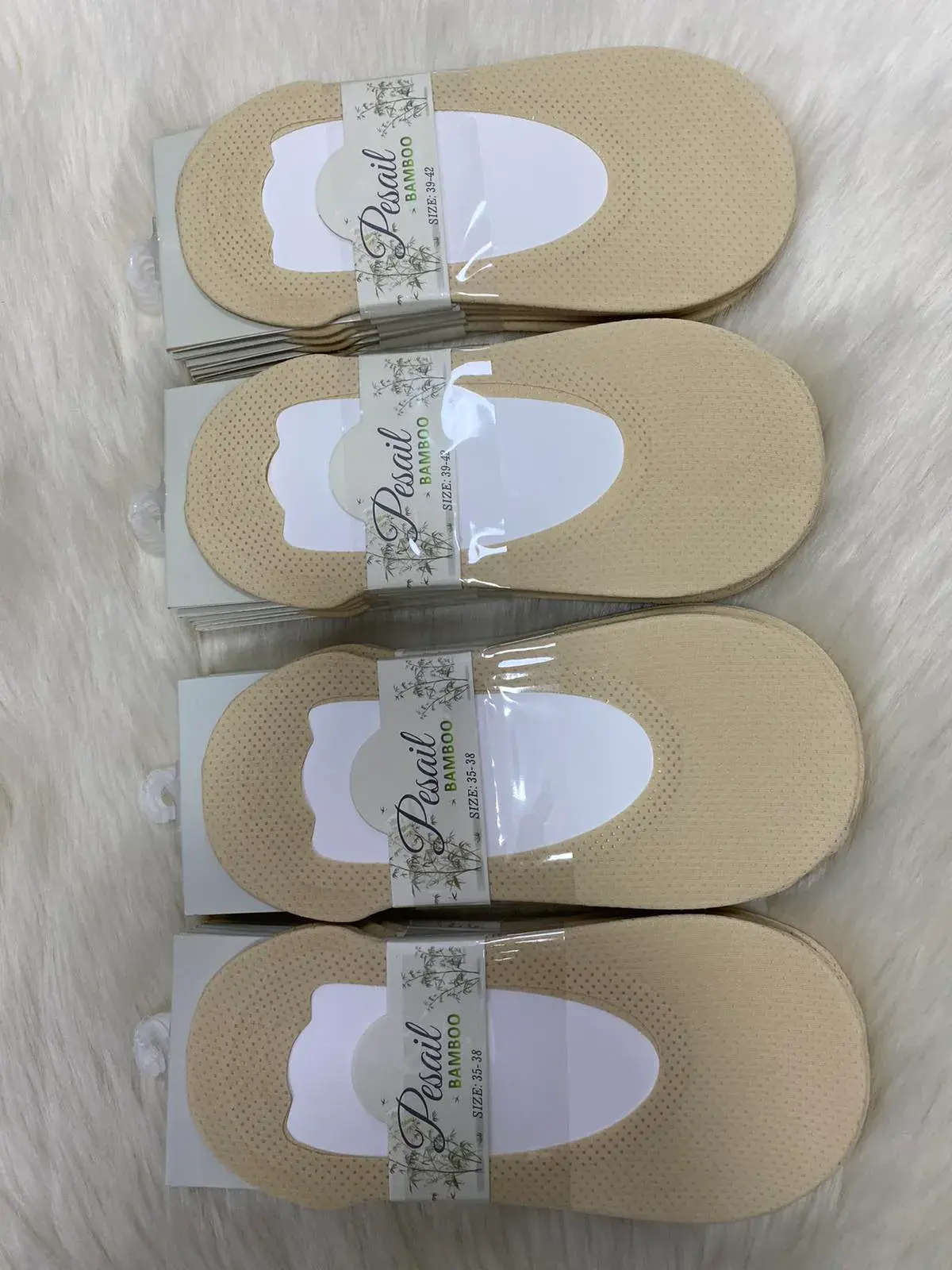 Skarpetki damskie bezszwowe beżowe Bamboo Pearl
