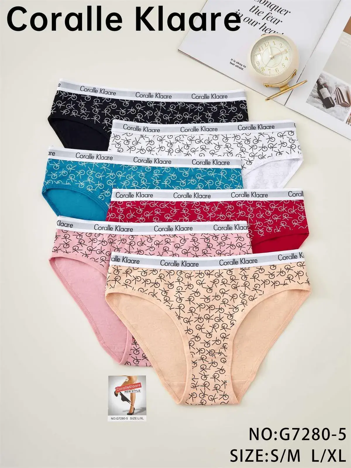 Majtki damskie Corallelle Klaare 5 szt S/M L/XL NO:G7280