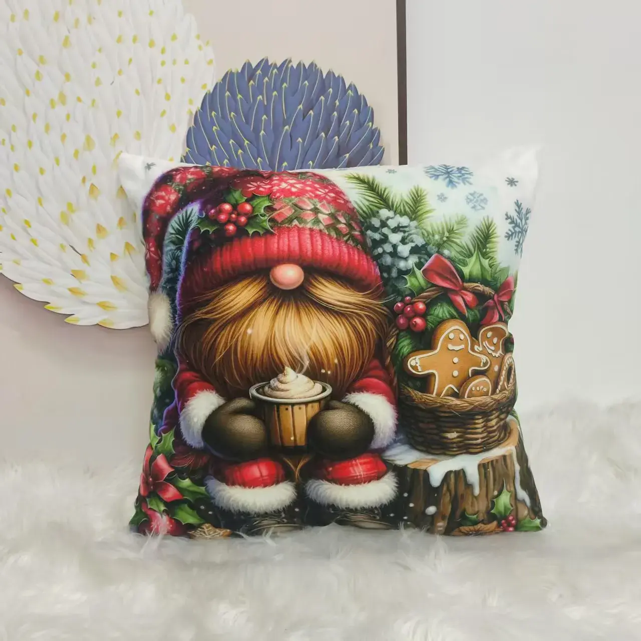 Poszewki na poduszkę świąteczny gnomes 40x40cm