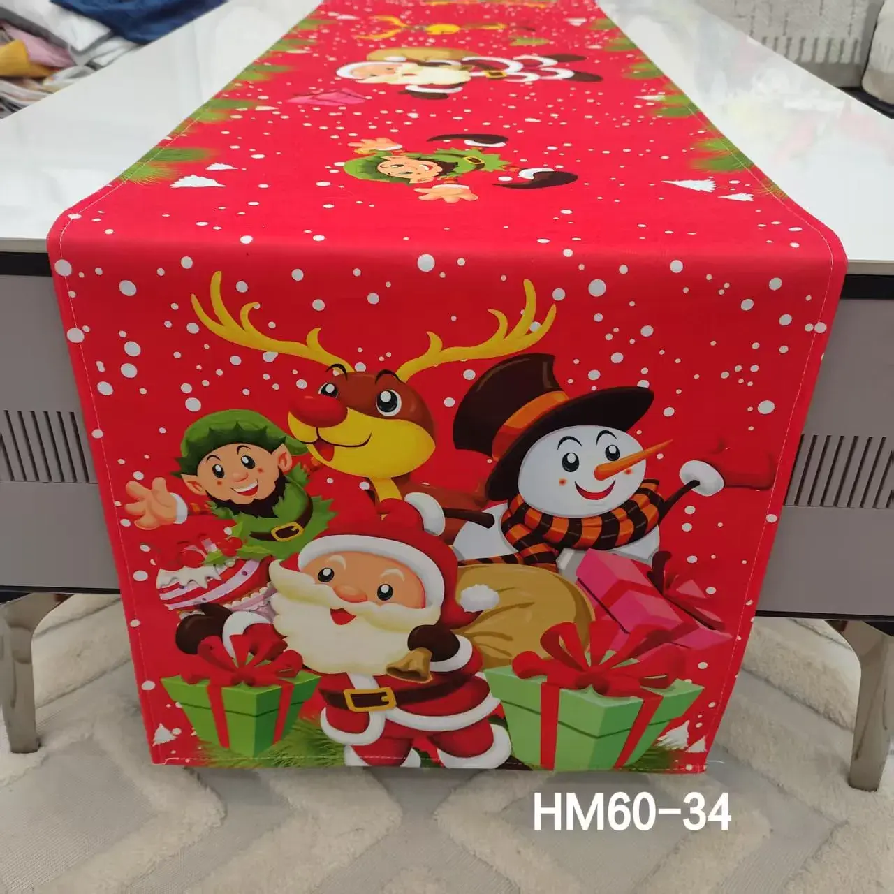 Bieżnik świąteczny 40*90cm czerwony HM60-34