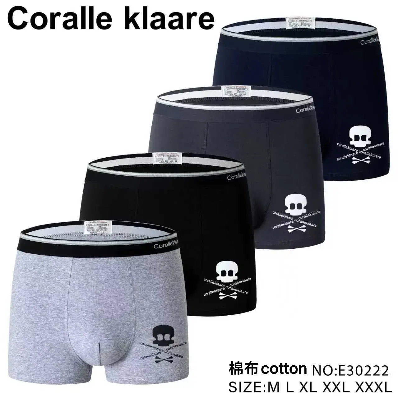 Bokserki męskie Corallelle 4 szt. bawełna S-XXL