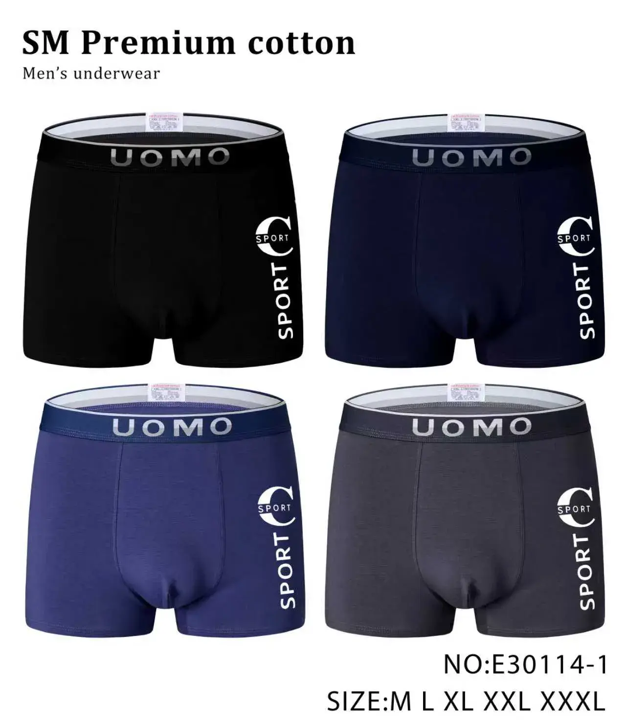 Bokserki męskie UOMO premium cotton S-M-L-XL-XXL-XXXL