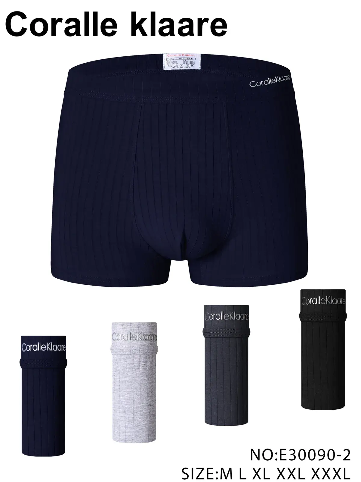 Bokserki męskie Coralle granatowe XXL rib