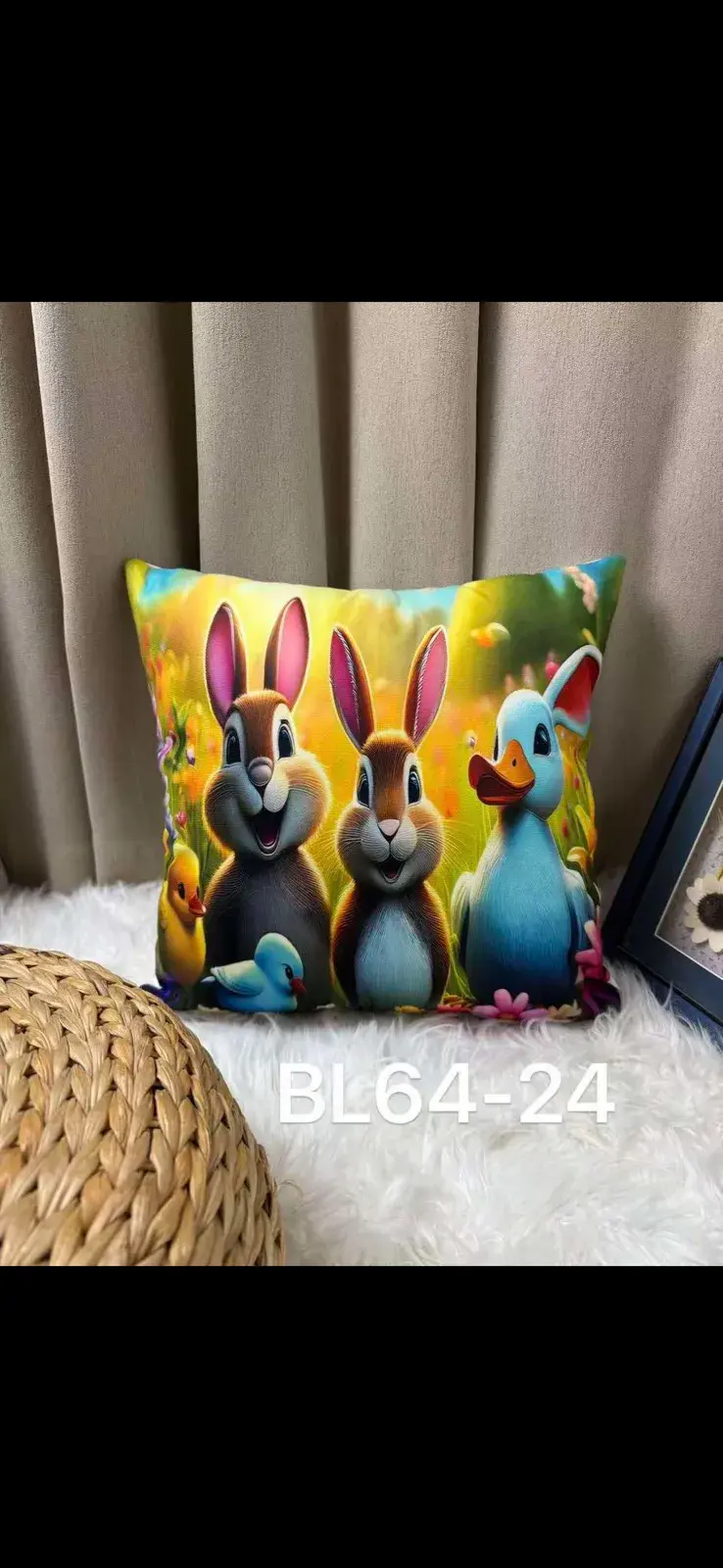 Poszewki Velvet 40x40 cm z motywem królików BL64-24