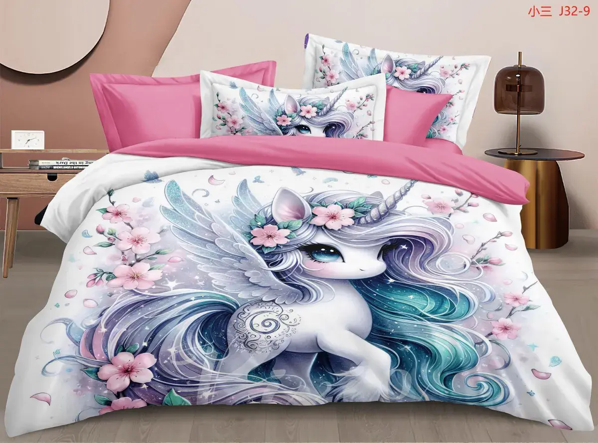 Komplet pościeli 3-częściowy Unicorn 160/200 dla dzieci