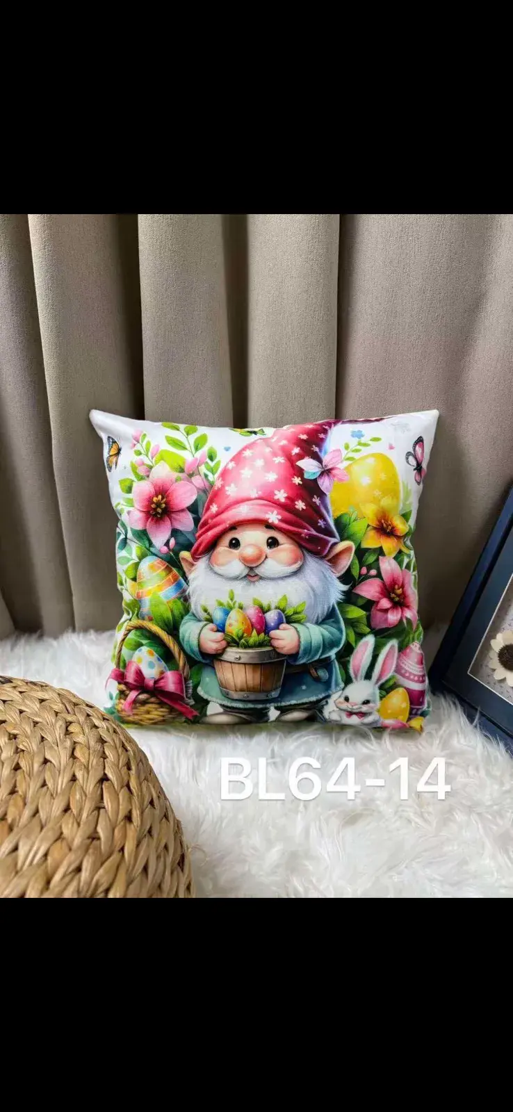 Poszewka Velvet 40x40 cm Gnom Wielkanocny BL64-14