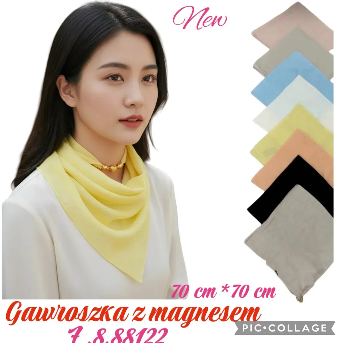Gawroszka z magnezem 70x70cm wielokolorowa