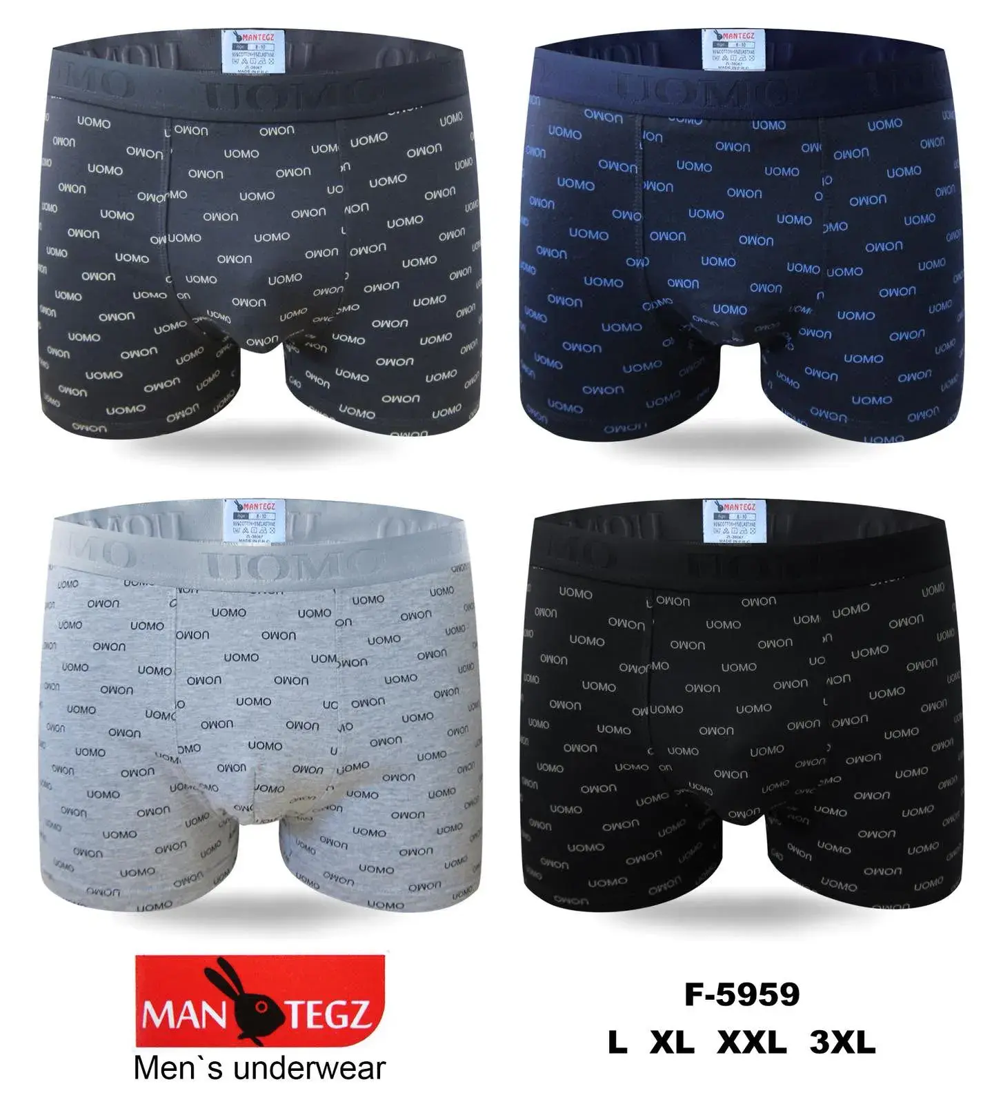 Bokserki męskie Man U Teggz F-559 XL-XXL-XXL 4 szt.